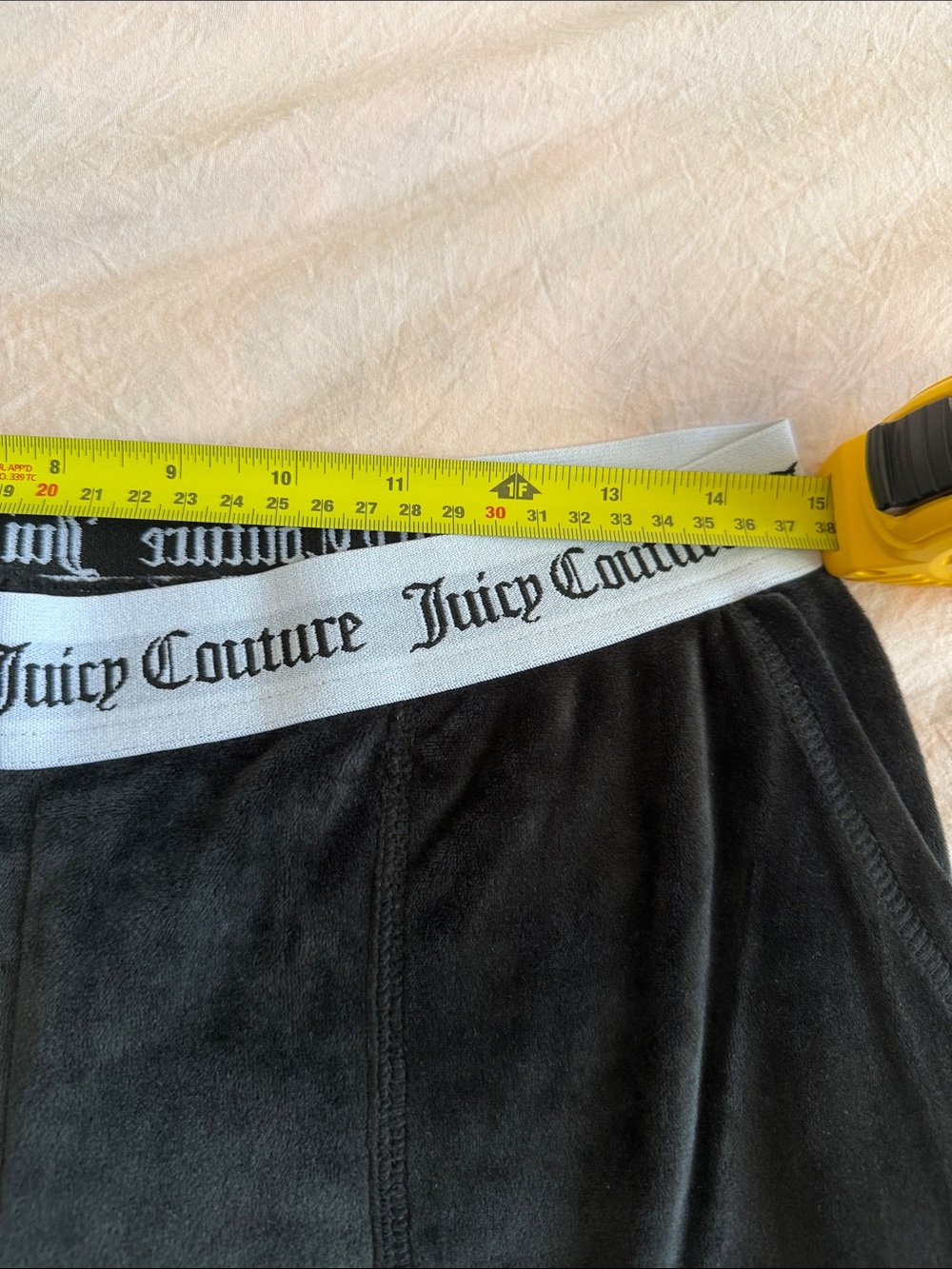 Juicy Couture Black Velour Rhinestone Sleepwear Pants Size M - Picture 3 of 4